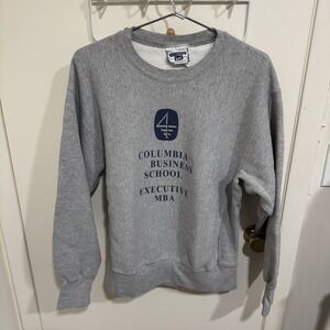 Vintage Columbia University Sweatshirt Adult Large Business School Gray Crewneck